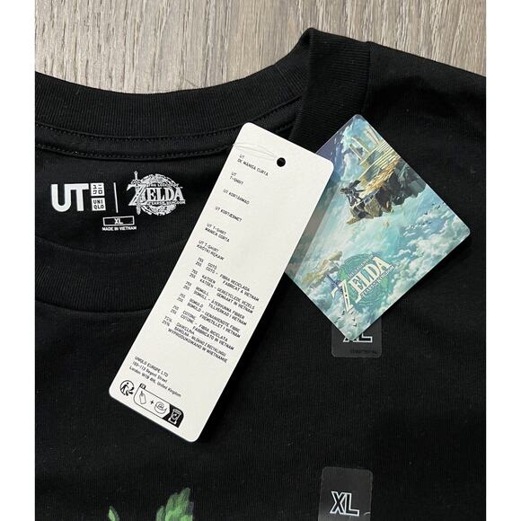 Legend of Zelda x Uniqlo Men’s XL Tears of the Kingdom UT T-shirt 2024 Black NEW - Picture 5 of 9
